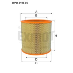 Wkład filtra powietrza WPO 3108 - 05 - Zamiennik: brak